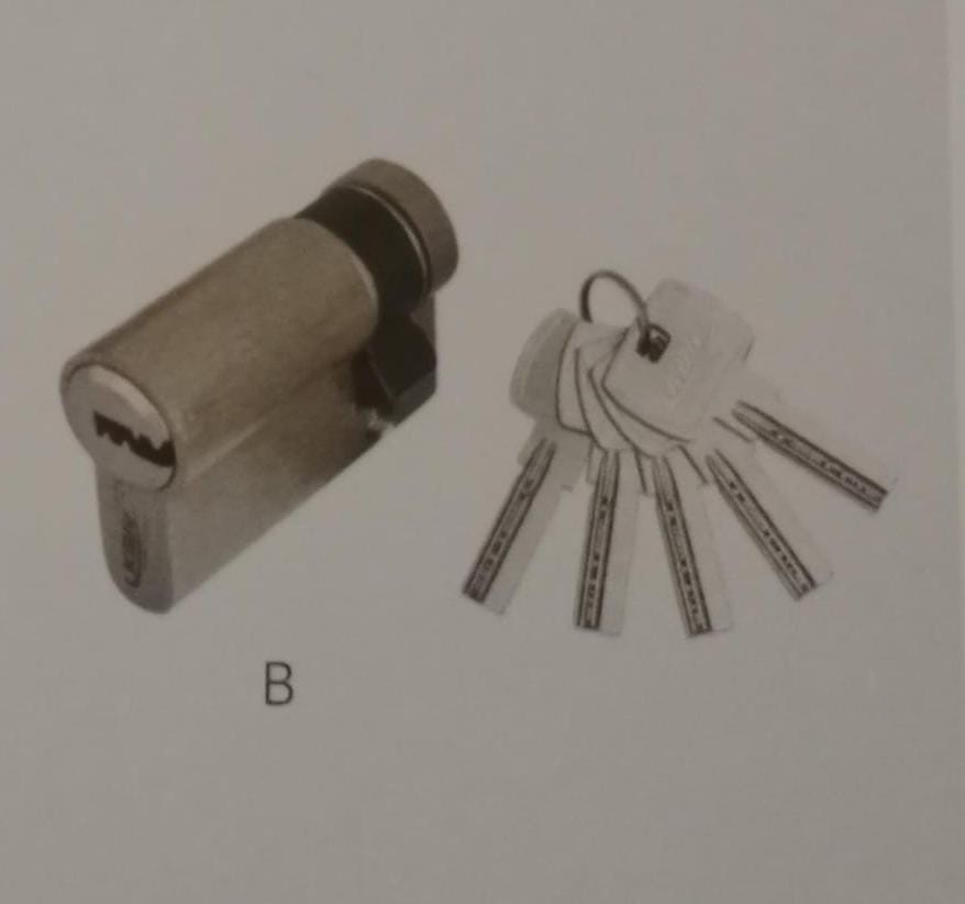 KBI-HALF Cylinder With 5 Ultra Key(B)